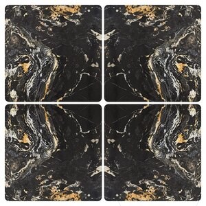 Nero Picasso Polished Marble Slab, 2 cm