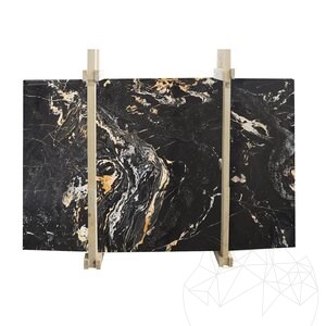 Nero Picasso Polished Marble Slab, 2 cm