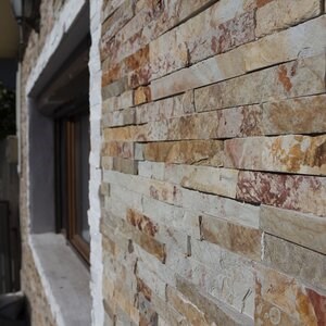 Sparta Limestone Wall Cladding Panel, 15 x 60 cm