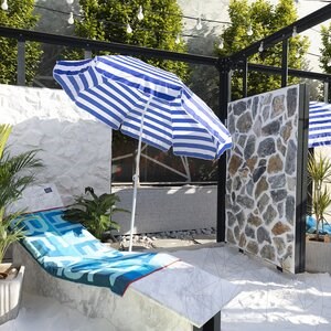 Calacatta Lucina Polished Marble Sunbed, 194 x 60 x 96 cm