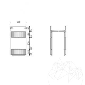 Bathroom sink - Tao Vertigo Ceppo Marble 45 x 85 cm