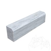 Kavala Marble Kerbstone (3 cm chamfer 1L),  10 x 15 cm x FL
