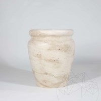 Roma Classic Travertine Vase, 30 x 25 x 25 cm