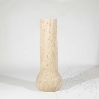 Milano Classic Riven Travertine Vase, 50 x 20 x 10 cm