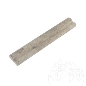 Silver Travertine M4 Border, 2 x 5 x 30.5 cm