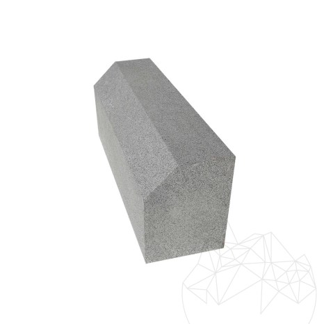 Black Beauty Basalt Kerbstone (sawn cut + chamfer 1L), 10 x 15 x 50 cm