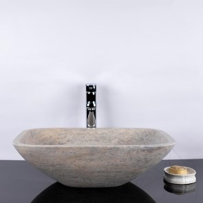 Bathroom Sink Matia Silver Travertine BRTA, 50 x 40 x 13 cm