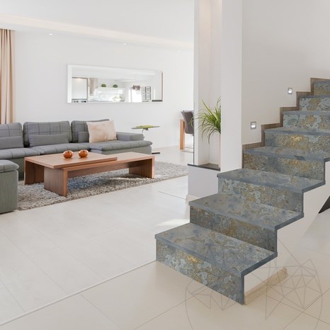 Multicolour Noisette Riven Slate Step, 120 x 33 x 2 cm