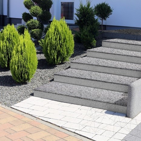 Artico Grey Flamed Granite Step, 120 x 33 x 2.8 cm