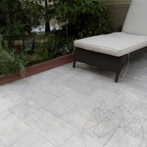 Kavala Cross Cut Bush Hammered Marble, 40 x 30 x 2 cm