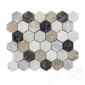 Hexagonal Marble Mosaic Mix 