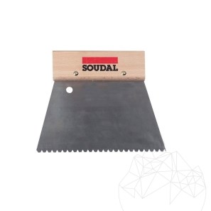 Metallic trowel for adhesives (B3)