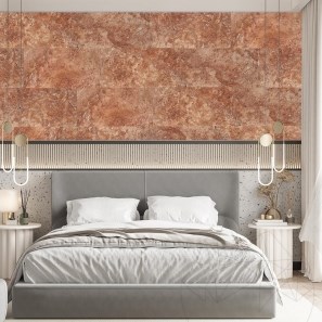 Red Opium Cross Cut Brushed Travertine 61 x 30.5 x 1.2 cm 