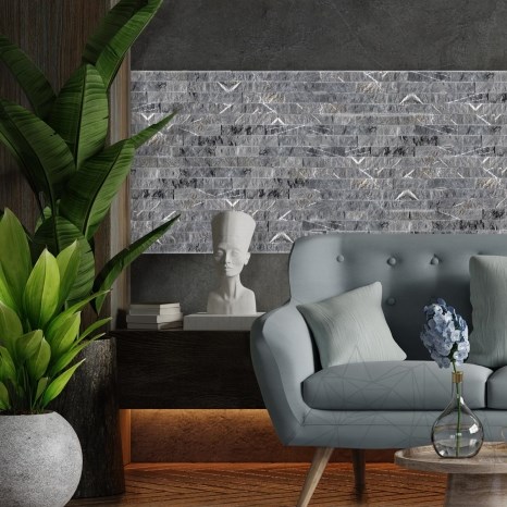 Pietra Grey Splitface Marble, 20 x 5 x 2 cm