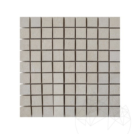 Limra Brushed Limestone Mosaic, 2.3 x 2.3 cm