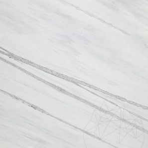 Cascata White Polished Marble Slab, 2 cm
