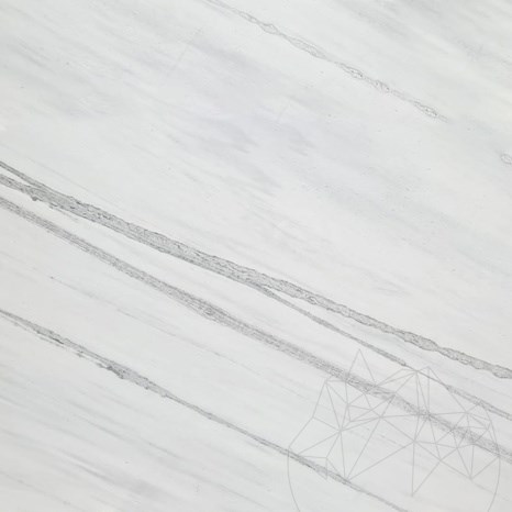 Cascata White Polished Marble Slab, 2 cm