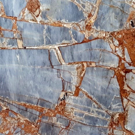 Fantastic Blue Polished Marble Slab, 2 cm