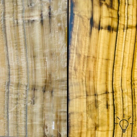 Vein Cut Polished Onyx Slab, 2 cm