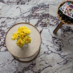 Arabescato Violet Polished Marble, 61 x 30.5 x 1 cm (Translucent)