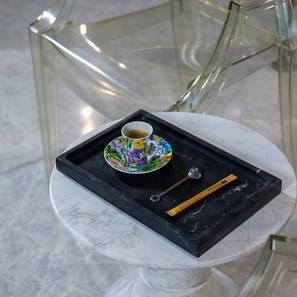 Nero Marble Decorative Rectangular Tray, 30 x 20 x 2.5 cm