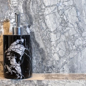 Nero Marble Soap Dispenser, 19.5 x 8.5 cm