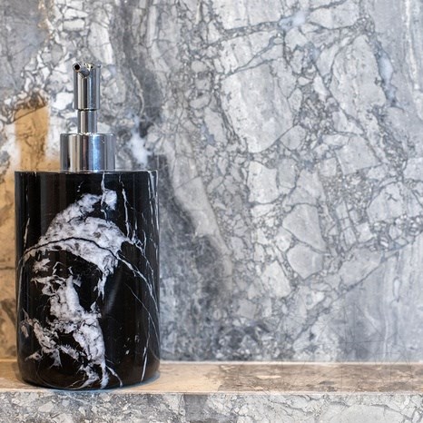 Nero Marble Soap Dispenser, 19.5 x 8.5 cm