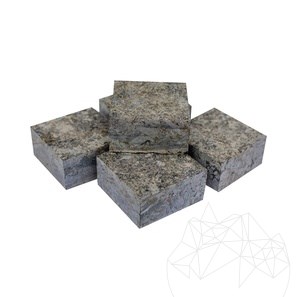 Extra Blue Labradorite All Sides Cut Flamed Cobblestone 10 x 10 x 5 cm