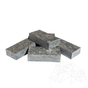 Extra Blue Labradorite All Sides Cut Flamed Cobblestone, 20 x 10 x 5 cm