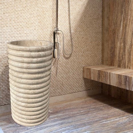 Bathroom Sink - Latte Travertine SP 23 