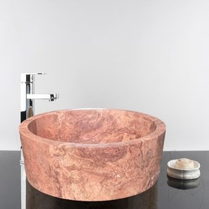Bathroom Sink Matia Red Opium Travertine RS-12 