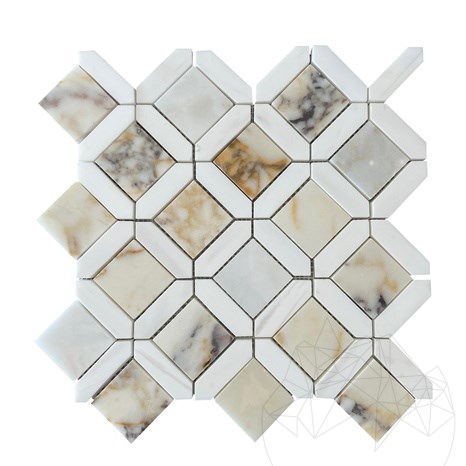 Mosaic Eclipse Arabescato Marble & White Dolomite 