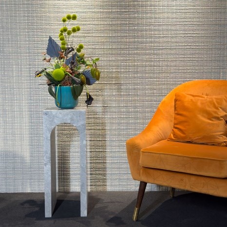 Tundra Grey Marble Archy Small Console