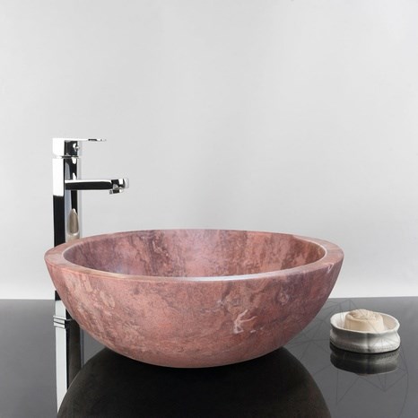Bathroom Sink - Opium Red Travertine RS-5, 42 x 15 cm