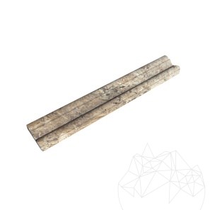 Silver Travertine M17 Border 4.8 x 30.5 cm