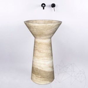 Bathroom sink - Tao Antros Classic Travertine 50 x 85 cm