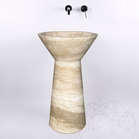 Bathroom sink - Tao Antros Classic Travertine 50 x 85 cm