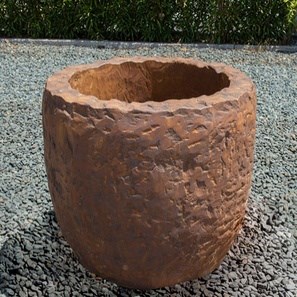 Limestone Planter – Natural Stone Planter for Flowers & Ornamental Trees, Indoor/Outdoor, 75 x 75 x 70 cm