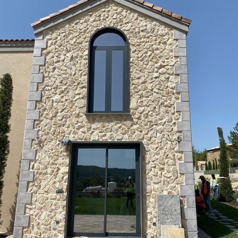 Exterior Stone Cladding Marble Rock Face Ivory