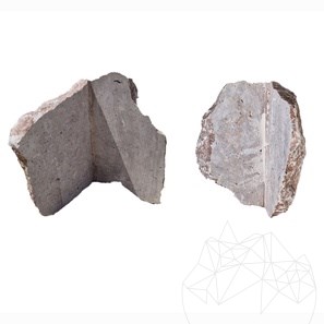 Exterior Stone Cladding Travertine Rock Face Opium Red (Corner)