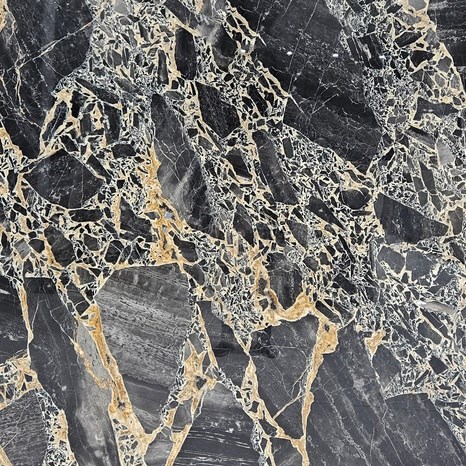 Polished Black Leopard Marble Slab, 2 cm