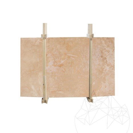 Classic Cross Cut Filled & Honed Travertine Slab, 3 cm