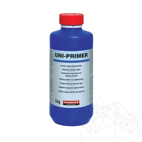ISOMAT Uni-Primer – Acrylic adhesion primer for marble, stoneware, and natural stone (indoor/outdoor), 1 kg