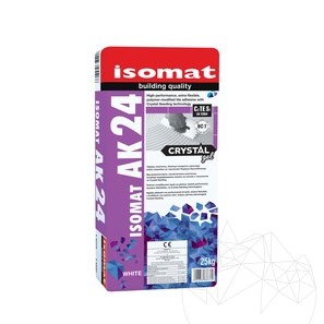 ISOMAT AK-24 Crystal Gel – Extra-flexible adhesive for marble, porcelain stoneware, and natural stone, transparent white, 25 kg