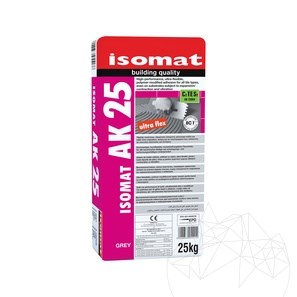 ISOMAT AK-25 – Professional cement-based adhesive for marble, granite, and natural stone (indoor/outdoor), 25 kg