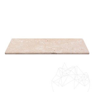 Classic Travertine Coping Stone, Antiqued Cross Cut, 3 x 15 x 61 cm