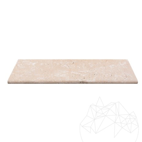 Classic Travertine Coping Stone, Antiqued Cross Cut, 3 x 15 x 61 cm