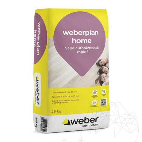 Weberfloor Home screed, 2-30 mm layer, gray, 25 kg