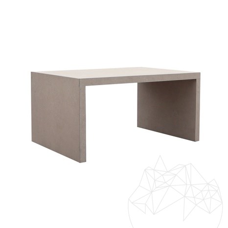 Garden Bench Panchina U - Sintered Stone, 60X90X4XH45 cm Eco