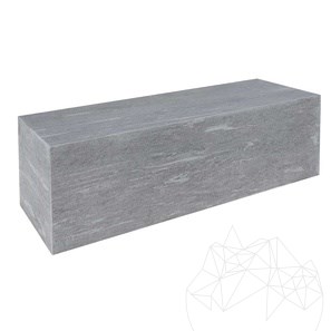 Garden Bench Seduta - Sintered Stone, 120X40X2XH40